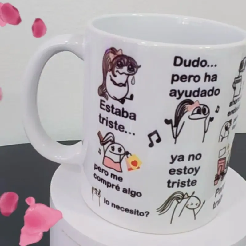Funny Girl Meme Coffee Mug, Ideal for Shopping Enthusiasts