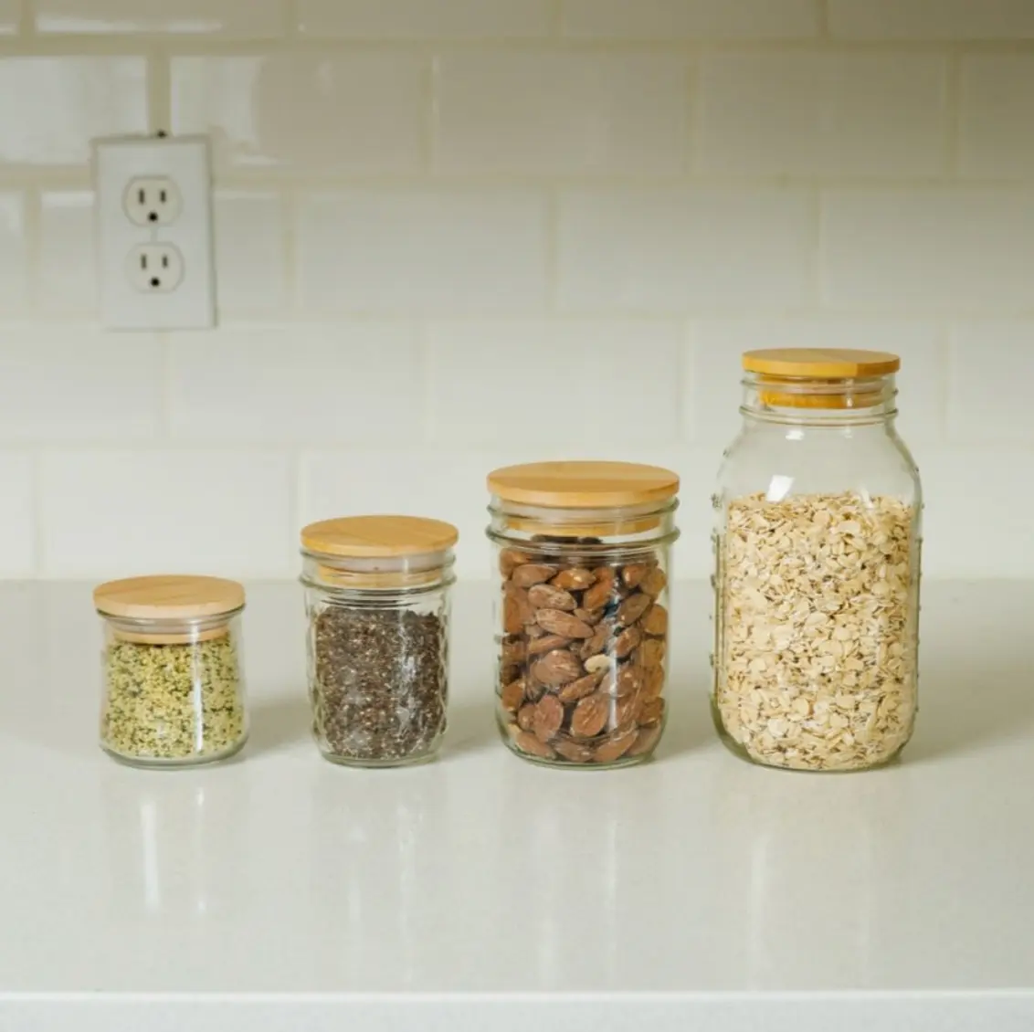 Bamboo Mason Jar Lid | Wide Mouth
