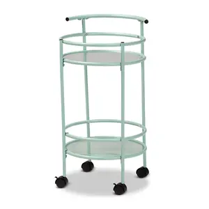 Newell Finished Metal 2-Tier Kitchen Cart
