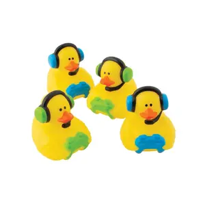 2 1/4" Gamer Vinyl Rubber Ducks with Controllers & Headsets - 12 Pc.