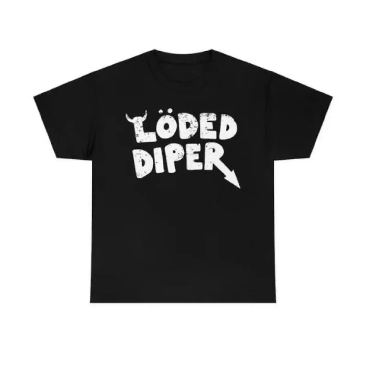 Loaded Diaper Unisex Heavy Cotton T Shirt Vintage Distressed Menswear Top