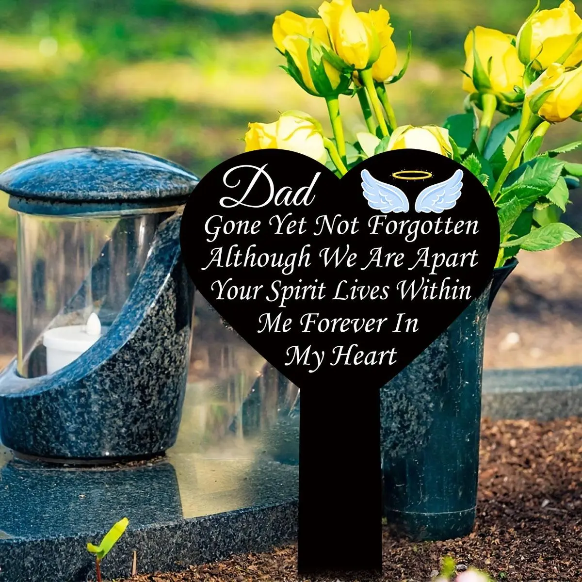 Acrylic Grave Marker, Outdoor Garden Grave Decoration, Exterior Decorative Statues, Garden Statues & Sculptures, Garden Accessories for Home Garden Yard Lawn Decoration
