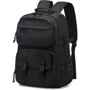 Lightweight 15.6 inches Laptop Backpack, Water Resistant, 12 Pockets College Backpack, Black