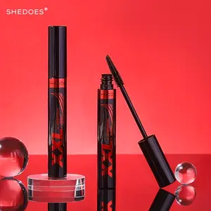 1pc 7D Waterproof Black Volume Lengthening Mascara - Cosmetic Makeup Product with Volumizing, Lengthening, Thickening, Sweatproof, Smudge-Proof, Quick-Dry Properties and Plant Squalane