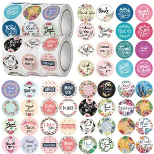 Thank You Stickers Rolls 3000 Pcs - 1 Inch Floral Designs Thank You Stickers Labels for Baking Packaging Envelope Seals Small Business Flower Stickers Tags for Wedding Birthday Party Gift Wrap Bag