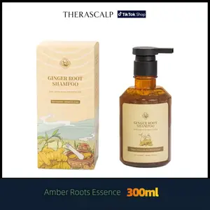 TheraScalp Amber Roots Essence Ginger Root Anti-Hair Loss Shampoo for Thin Hair – Strengthens Roots, Promotes Growth & Reduces Oil and Dandruff – 10oz / 300ml