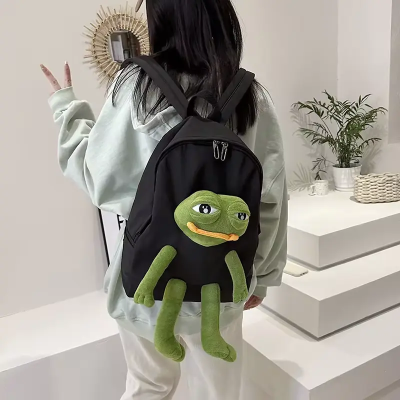 Funny Frog Children's Backpack Boys and Girls Fashion Children School Bags