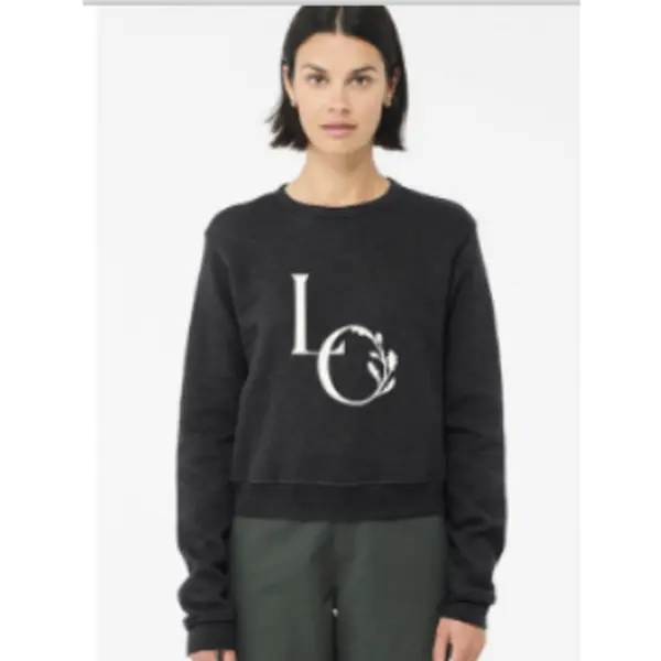 LO Monogram Crewneck Sweatshirt Black