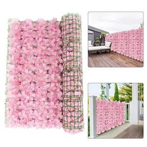 Artificial Flower Privacy Fence, Fence Screen with Flowers, Fence Decoration for Wedding Yard, Garden Wall Privacy Fence Decoration, Decorative Garden Fences