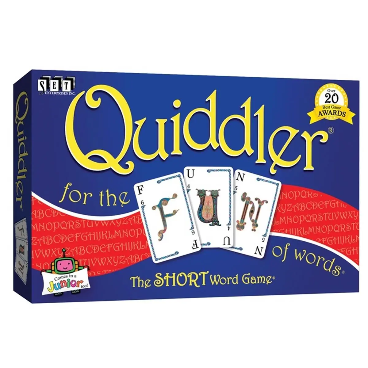 212 MAIN Quiddler Word Game Set with Letter Cards, 2-Pack Dog Toy Accessory for Family Fun and Spelling Skill Development