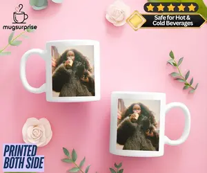 [SALE UP TO 50% + FREE SHIP] Distressed Black Doll Face Meme Mug, Viral Internet Mug ,Cringy Mug, Funny Doll Graphic Mug, Distressed Vintage 90s Mean Doll Face, Doll Mug