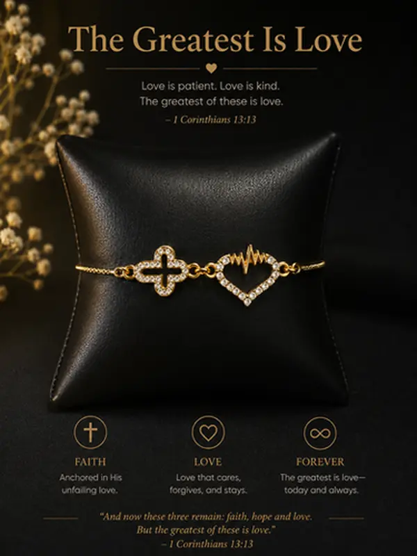 "The Greatest Is Love" Adjustable Bracelet