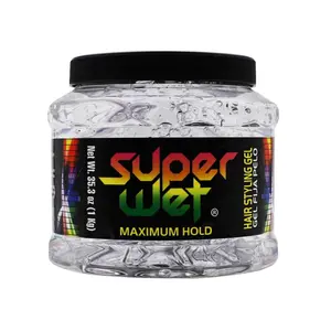 NSC Super Wet Hydrating Haircare Gel - 35oz, Max Hold, Slick, Fragranced, Moisturizing, Sculpts, Defines, Fills, Boosts Moisture