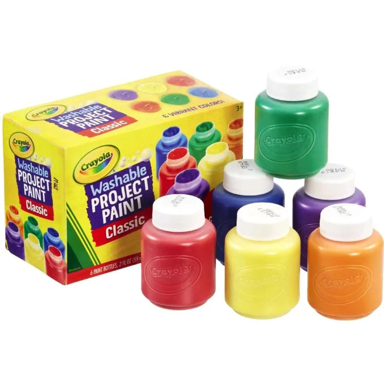 Crayola Washable Kids' Paint Set, 6-Colors. 6 pack