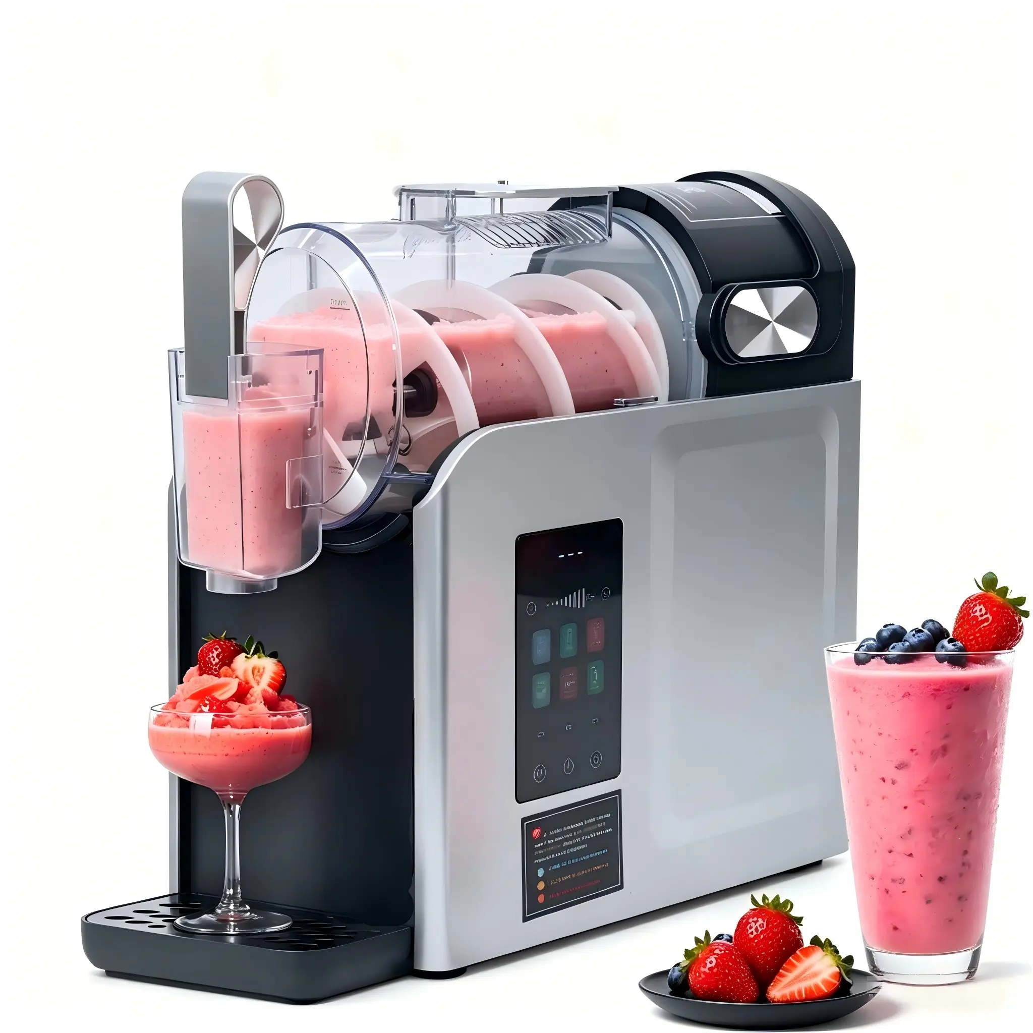 68 oz Slushie Machine - Home Specialty Kitchen Appliances with 6 Preset Modes, No Ice Needed, Auto-Clean Cycle, Digital Temp Display, Dishwasher Safe, DIY Ice Cream/Smoothie Maker, 1-Touch Convenience, Quiet Operation for Family Parties,techvibes