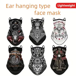 Motorcycle Riding Mask - Lightweight Sun Protection Half Mask, with Ear Hooks Suitable for Outdoor Sports, Hiking, Cycling, and Fishing Full Balaclava Protective Gear