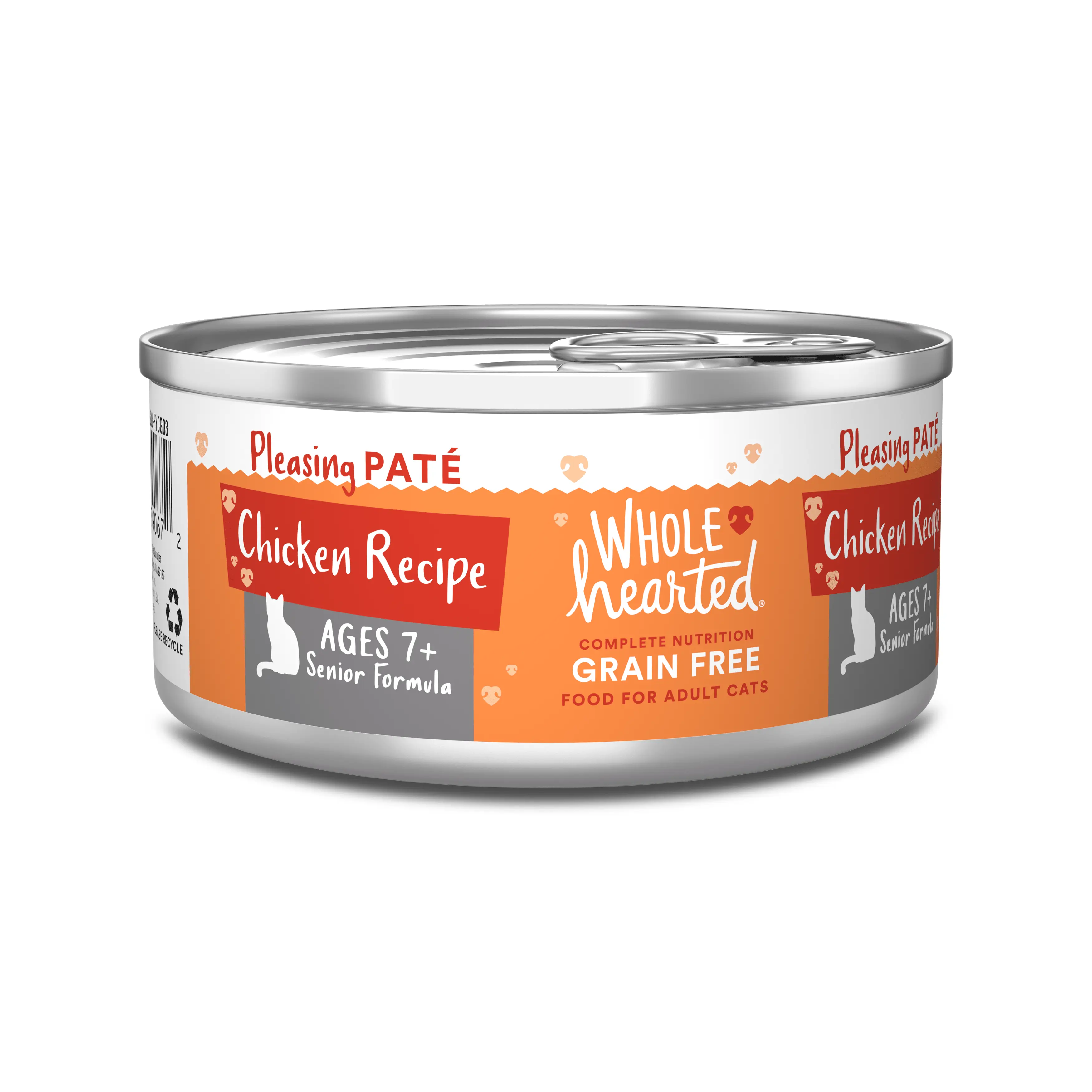 WholeHearted Grain Free Chicken Recipe Senior Wet Cat Food Pate