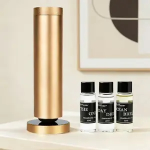 Luxury Hotel Waterless Aromatherapy Diffuser Gift Set, LED Light, Wireless Remote, Rechargeable Battery, 1000 Sq Ft Coverage, 3 Scents 20ml Each, Sleep Relaxation, for Bedroom/Yoga