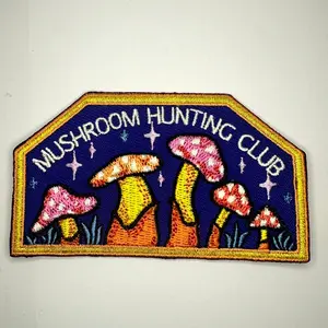 Mushroom Hunting Club Midnight edition Sew On Patch 3