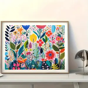 Flower Pattern DIY Diamond Arts Colorful Painting Kit without Frame, DIY 5D Diamond Arts Colorful Painting for Bedroom Home Wall Decor Diamond Painting Kits