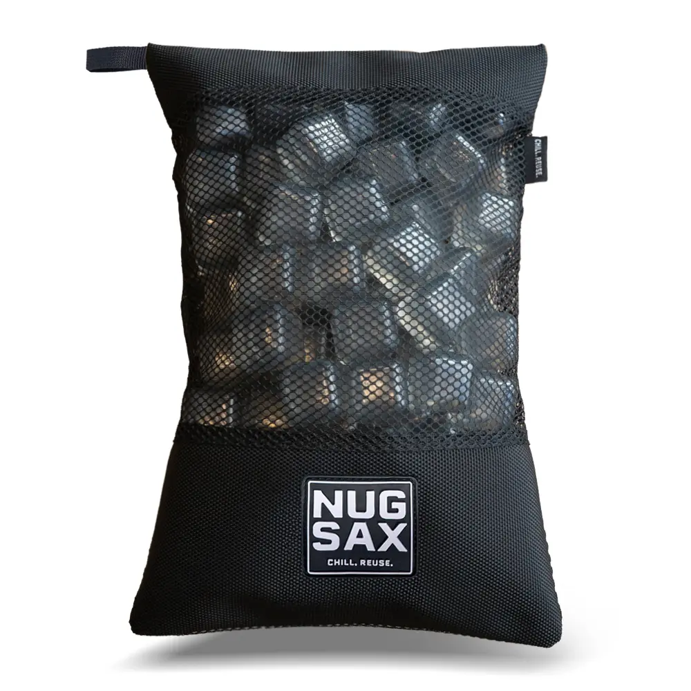 NUGSAX (1 Pack) – Original Premium Bagged Reusable Ice Cubes for Coolers, Long Lasting Freezer Packs for Camping, Fishing, Beach & Travel, 4 lbs