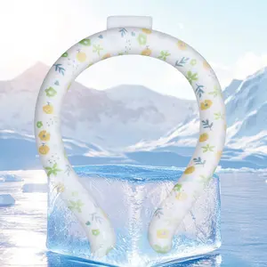 Neck Cooling Tube, Reusable Wearable Cooling Neck Wraps for Summer Heat, Cooling Starts at 28°C, Relief for Hot Flashes and Fever Smart ice Neckband for All Sports Outdoor Activities