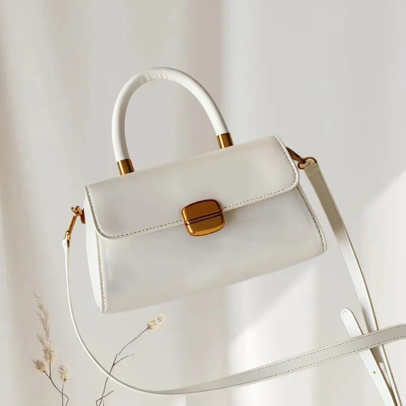 Elegant Mini Top Handle Purse, Convertible Crossbody Bag with Flap Closure, Chic Handbag for Work, Dates & Weekend Outings