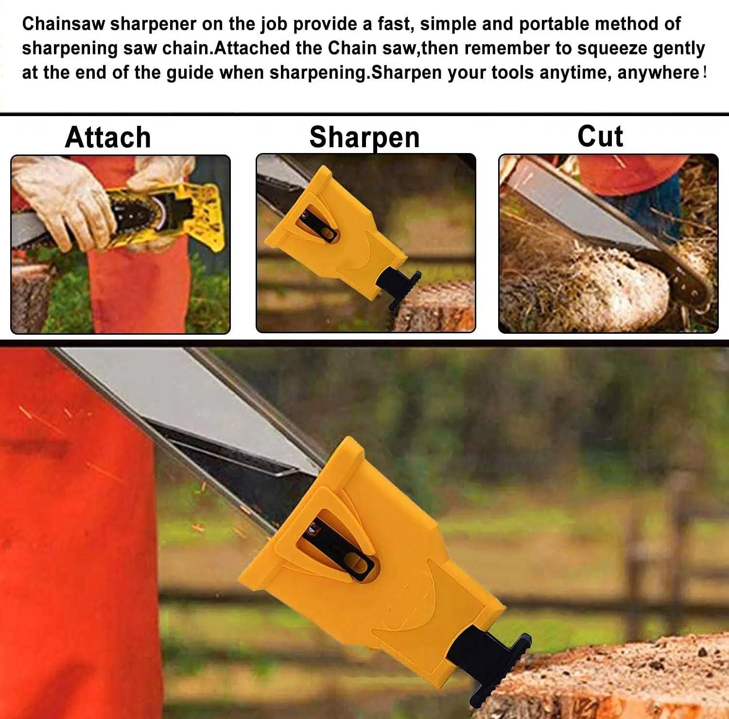 Portable Teeth Chainsaw Sharpener, Proprietary Bar-Mount Chain Saw Fast Sharpening Tool, Fit for 14/16/18/20 Inches Two Holes Chain Saw Bar Portable Teeth Chainsaw Sharpener, Proprietary Bar-Mount Chain Saw Fast Sharpening Tool, Fit for 14/16/18/20 Inches Two Holes Chain Saw Bar
