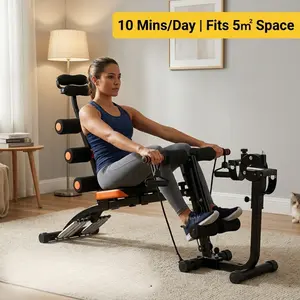 Ab Machine Multi-Functional Adjustable Ab Crunch Workout Bench for Home Gym Total Body Exercise Fitness Equipment