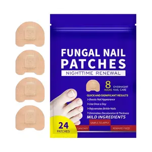 Fungus Nail Patches, Toenail Fungus Treatment Extra Strength for Damaged Discolored Thick Toenails and Fingernails Improves Nail Appearance-24PCS