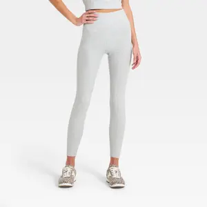 Women's Cotton Balance Cotton Spandex Blend High-Rise Leggings - All In Motion Heather Gray L