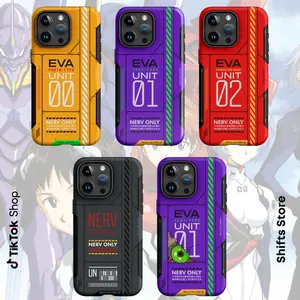 [Collection] Evangelion Unit-00 01 02 Tough Case for iPhone Anime Phone Case Shinji Ikari NERV Asuka Rei Ayanami Neon Genesis