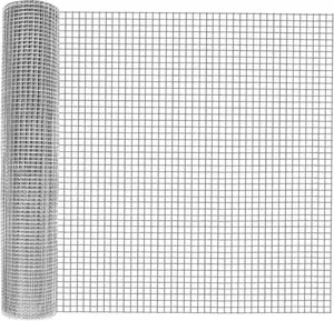 1/2 in 36 in x 100 ft Chicken Wire Fencing, 19GA Galvanized Welded Wire Mesh Roll, Hardware Cloth for Garden Fence, Poultry Netting Cage, Chicken Coop, Silver