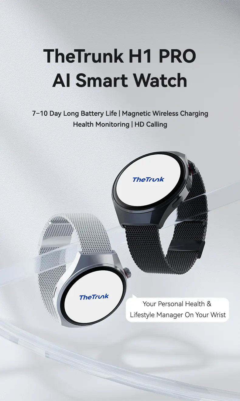 TheTrunk Wireless Waterproof Smartwatch for Men and Women - 4 Bands, Bluetooth Calling, 7-Day Battery, IP68 Waterproof, Heart Rate Sleep Monitor, UV Light Camera, Phone Android Compatible, Daily Wear, tiktokshopstockup Gift, Reloj Inteligente Deportivo