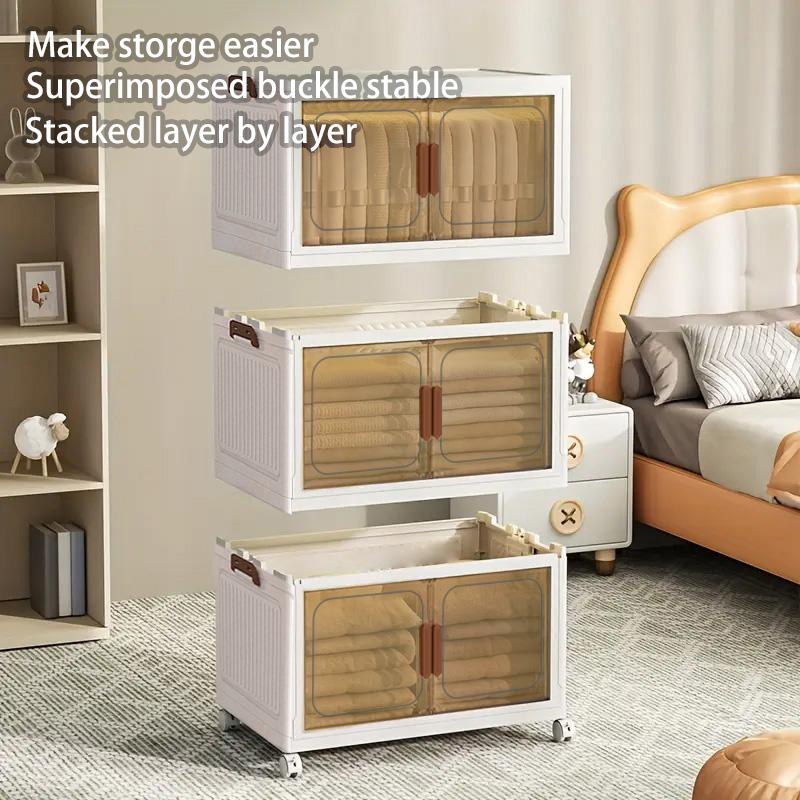 50cm-2/3/4/5 layers Foldable Storage Bin - Large Capacity, Stackable Organizer for Clothes, Toys, Books & More - Easy Setup, No Assembly Required - For Home Organization - Suitable for Bedroom & Living Room - Great Gift for Housewarming
