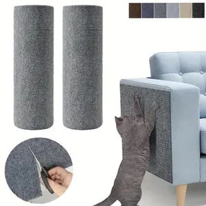 Winter Thick Warm Pet-Friendly Non-Slip Couch Protector for Armchair to 4-Seater Sofas Self-Adhesive Sofa Protector for Cats, 1pc Scratch-Resistant Furniture Cover, Polyester and Plastic Blend, Classic T-Cushion Slipcover for Sofa, Chair,