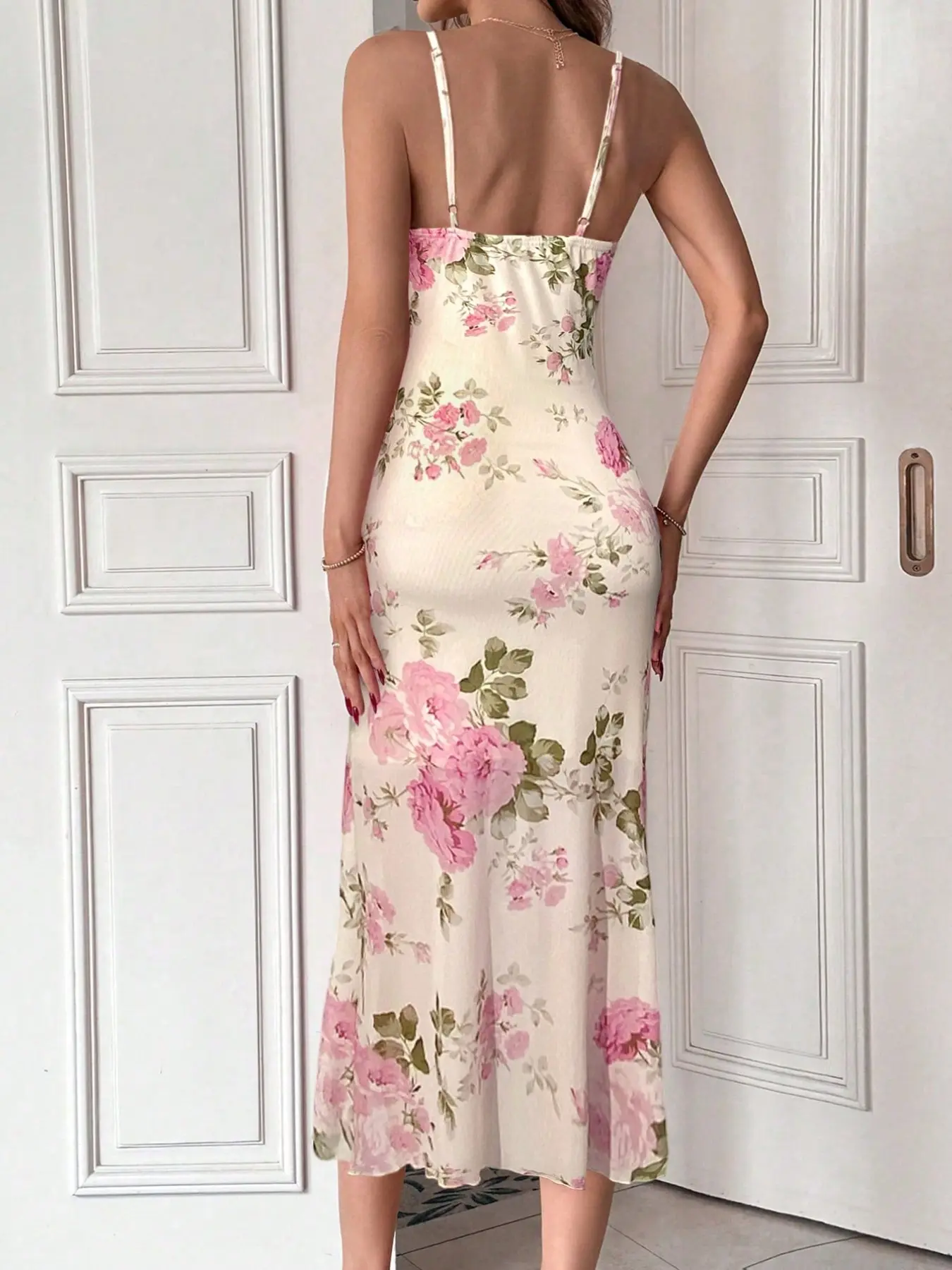 mermaid style casual dress Yolandus - Plain Midi Mermaid Dress
