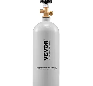 VEVOR 5 Lbs CO2 Tank Aluminum Gas Cylinder, CO2 Cylinder with Gray Spray Coating, CO2 Air Tank with CGA320 Valve, For Dispensing Draft Soda Beer