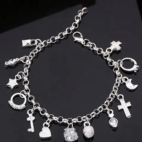 Punk Style Cross & Heart Design Alloy Pendant Necklace, Costume Jewelry Necklace, Fashion Neck Jewelry for Party, Daily Clothing Decor, Jewelry for Gift, Fashion Cool Accessories