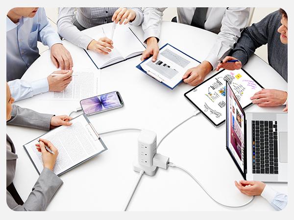 ORICO Power Strip Tower with Multiple Outlets, Tower Extension Cord with 12 AC Outlets 4 USB Ports (2 USB C), Space Saving Design, 5FT Cord Power Tower for Home, Office, Dorm - TPP20