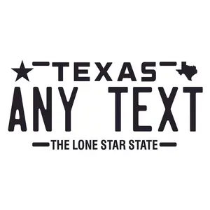 Custom Texas "White" cases/license plates