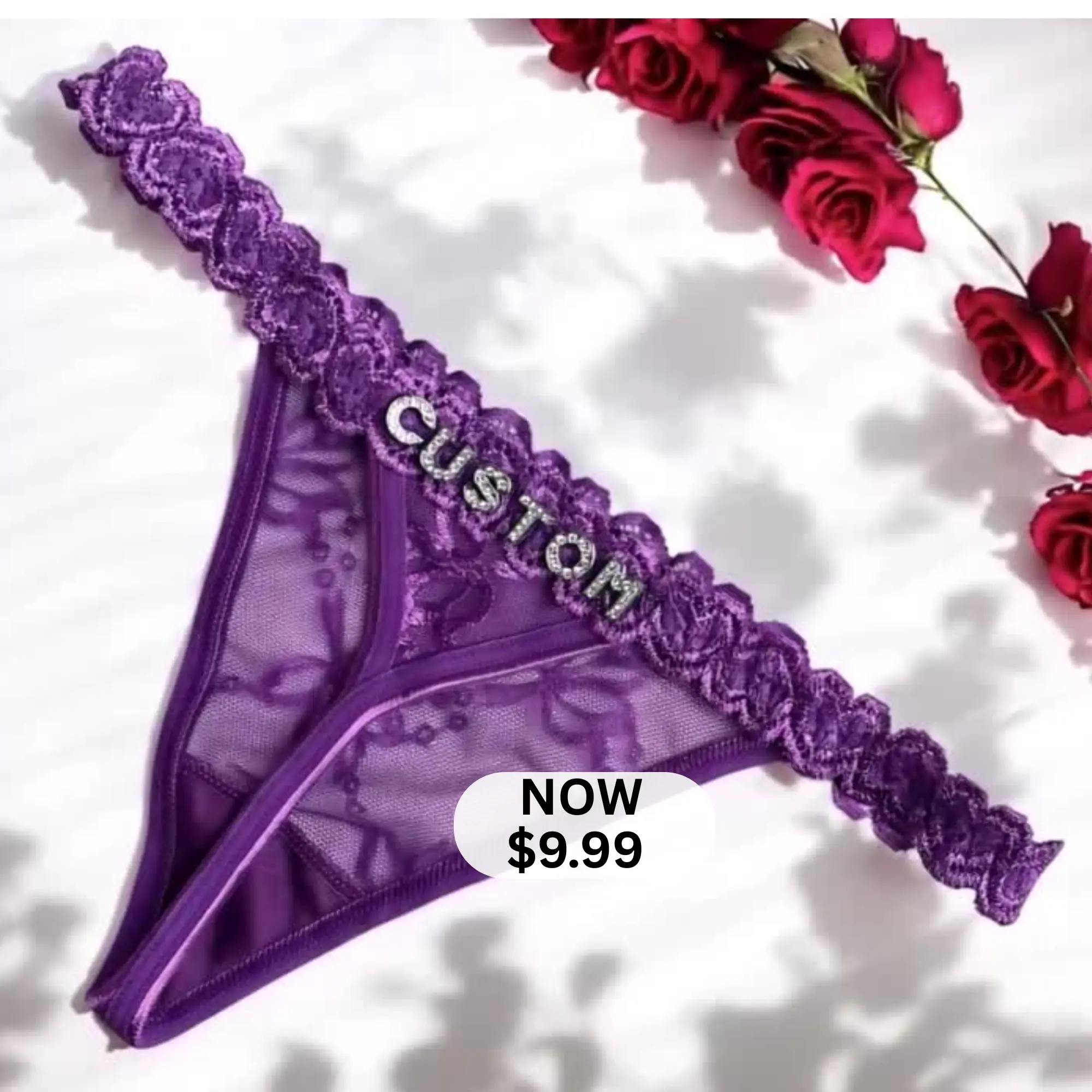 Custom Name Thong, Personalized Name Thong, Thong with Name, Custom Panties, Sexy Womenswear, Fit Comfort Bridal Floral Fashion Comfy Underwear