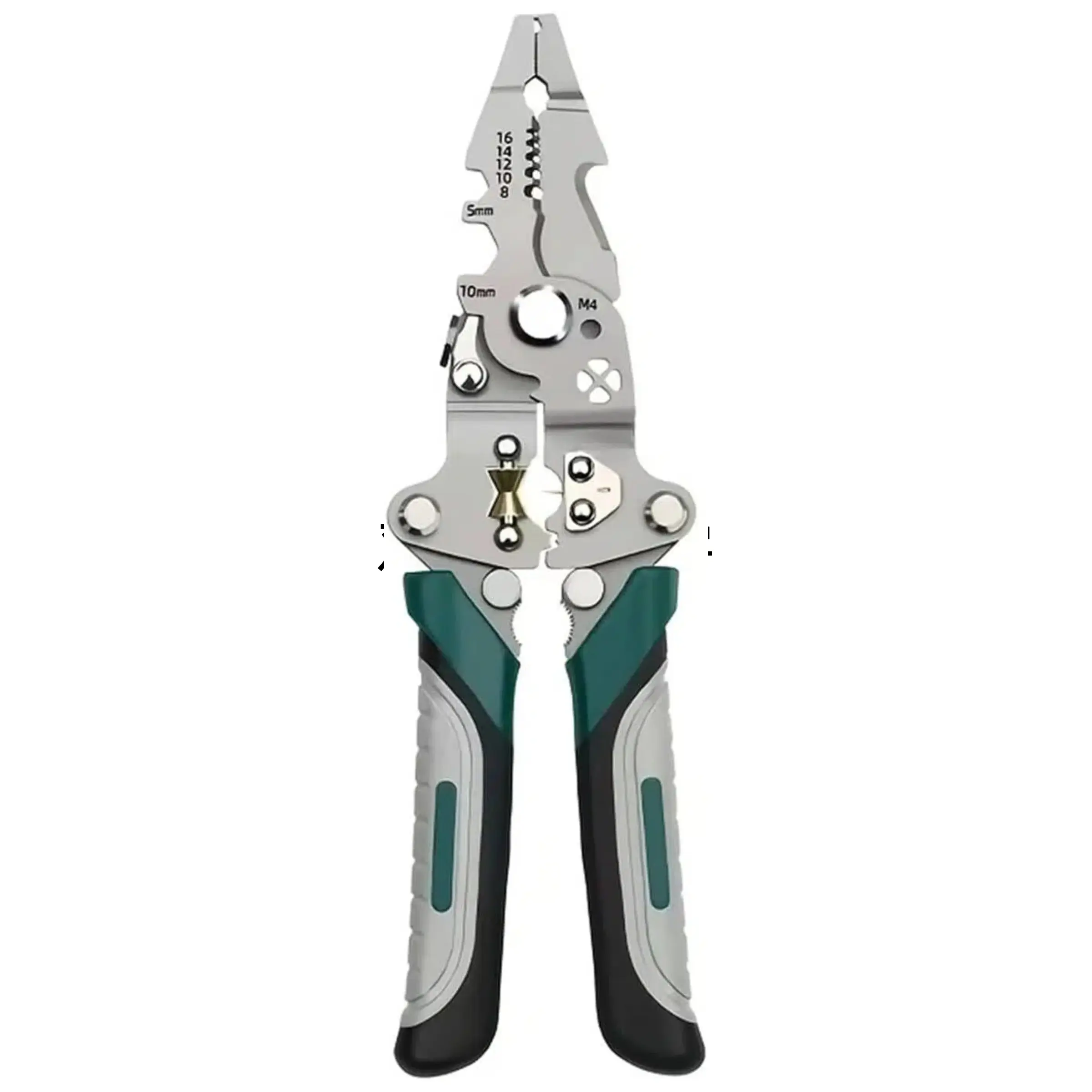1PCS Foldable Wire Stripper Multifunctional Electrician Tool, Includes Crimping, Cutting, and Wrench Functions, Compact Fold Design for Easy Storage, Hand Tools, Wire Stripping Tool, Wire Crimper Cutter