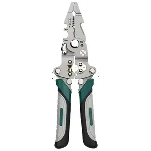 1PCS Foldable Wire Stripper Multifunctional Electrician Tool, Includes Crimping, Cutting, and Wrench Functions, Compact Fold Design for Easy Storage, Hand Tools, Wire Stripping Tool, Wire Crimper Cutter