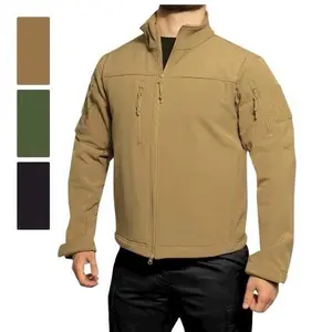 ROTHCO Men's Stealth Ops Soft Shell Tactical Jacket - Utility Outerwear with Zipper Pockets, 3-Layer Waterproof Polyester, Wind-Deflecting, Heat-Retaining, Moisture-Wicking, Fleece-Lined Longsleeves (Classic Bomber Coat for Outdoor Use)