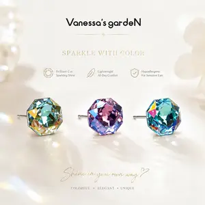 Vanessa’s Garden Aurora CZ Stud Earrings | Timeless Minimal Chic Luxury