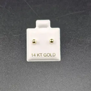 14k Gold Dormilonas Earrings, 2mm Size