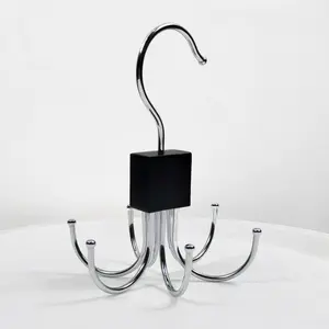 Large-capacity coat and hat rack with a six-claw design, polished ends, a space-saving storage and organizing rack, suitable for jackets, hats, scarves and bags