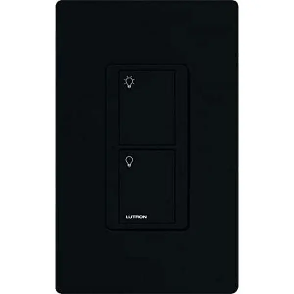 Lutron Caseta In-Wall Smart Switch PRO, No Neutral Required, 5A Lighting or 3A General Fan Load, 120/277V, Single Pole/3-Way, PD-5WS-DV-BL, Black