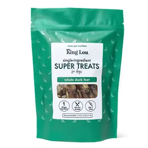 King Lou Whole Duck Feet Dental Treats for dogs, Human-Grade, Single Ingredient, 100% USA Pet Supplies Chews All Natural Food King Lou Whole Duck Feet Dental Treats for dogs, Human-Grade, Single Ingredient, 100% USA Pet Supplies Chews All Natural Food